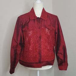 NEW Coldwater Creek Lace Beads Sparkly Jacket