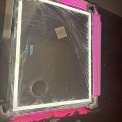 XL VANITY MIRROR WITH RGB BACK LIGHTS AND BLUETOOTH SPEAKERS