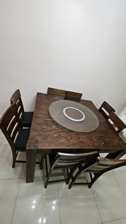 Dinning Table For 8 W Lazy Susan