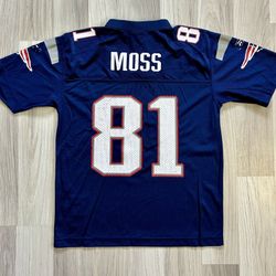 Vtg New England Patriots Randy Moss NFL Reebok Jersey Size Youth Medium 10-12