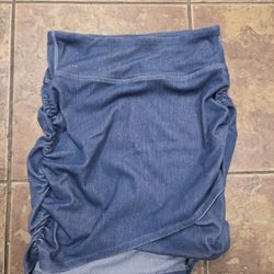 Faux Jean Mini High Waisted Bodycon Skirt Size Small
