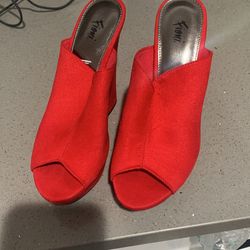 Womens Sexy Red Velvet  Heels