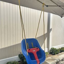 Little Tikes 2-in-1 Snug and Secure Swing, High Back Swing, Blue