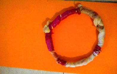 The "Solstice" Hand-Wrapped Tropical Sunset Bangle