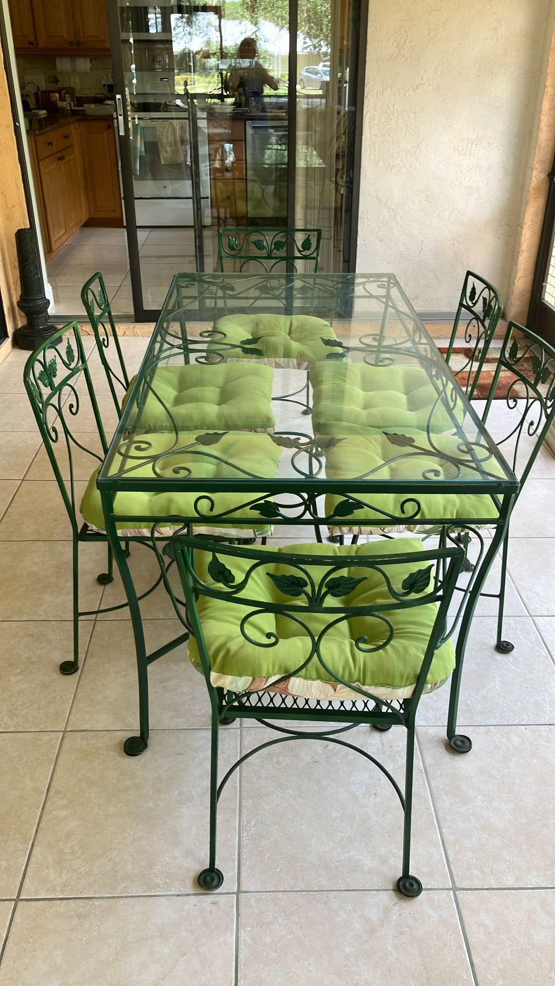 Wrought Iron Patio Set With Tea Cart