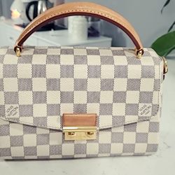 LOUIS VUITTON CROISIETTE DAMIER AZUR BAG – BOX, RECEIPT, DUST BAG