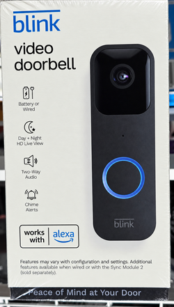 Blink HD Video Doorbell – Battery or Wired – Black
