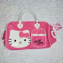 Hot Pink And White Hello Kitty Travel Tote Bag With Attachable Arm Strap! NWT