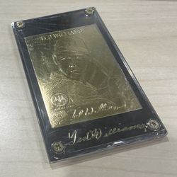 1996 Ted Williams 22KT Gold Performance Baseball Card – Limited Edition #8342
