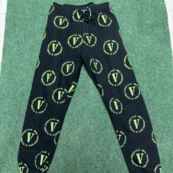 YOUNGBOY NBA X VLONE CROSS ROADS SWEATPANTS BLACK GREEN SIZE SMALL
