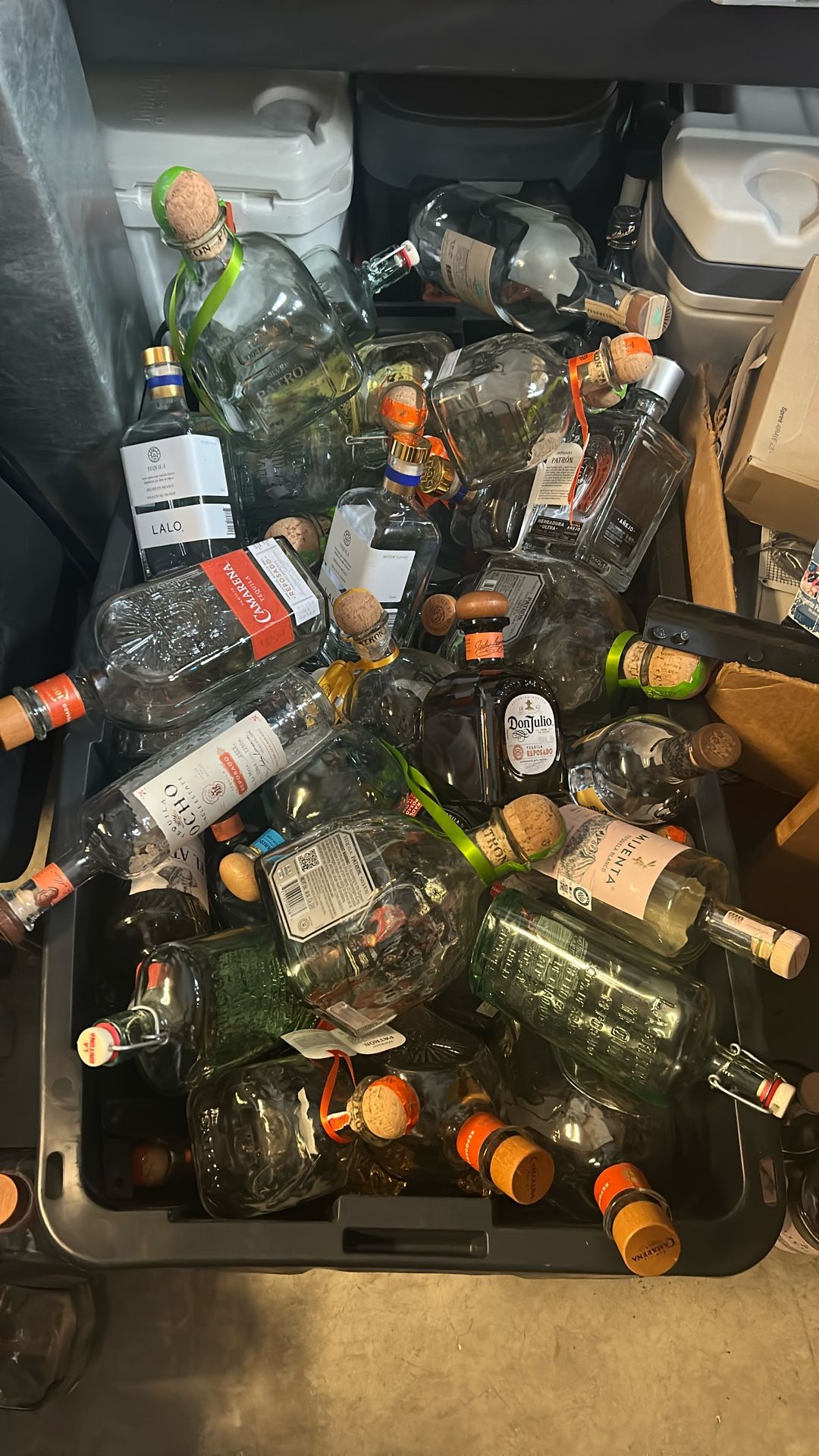 Empty Tequila Bottles