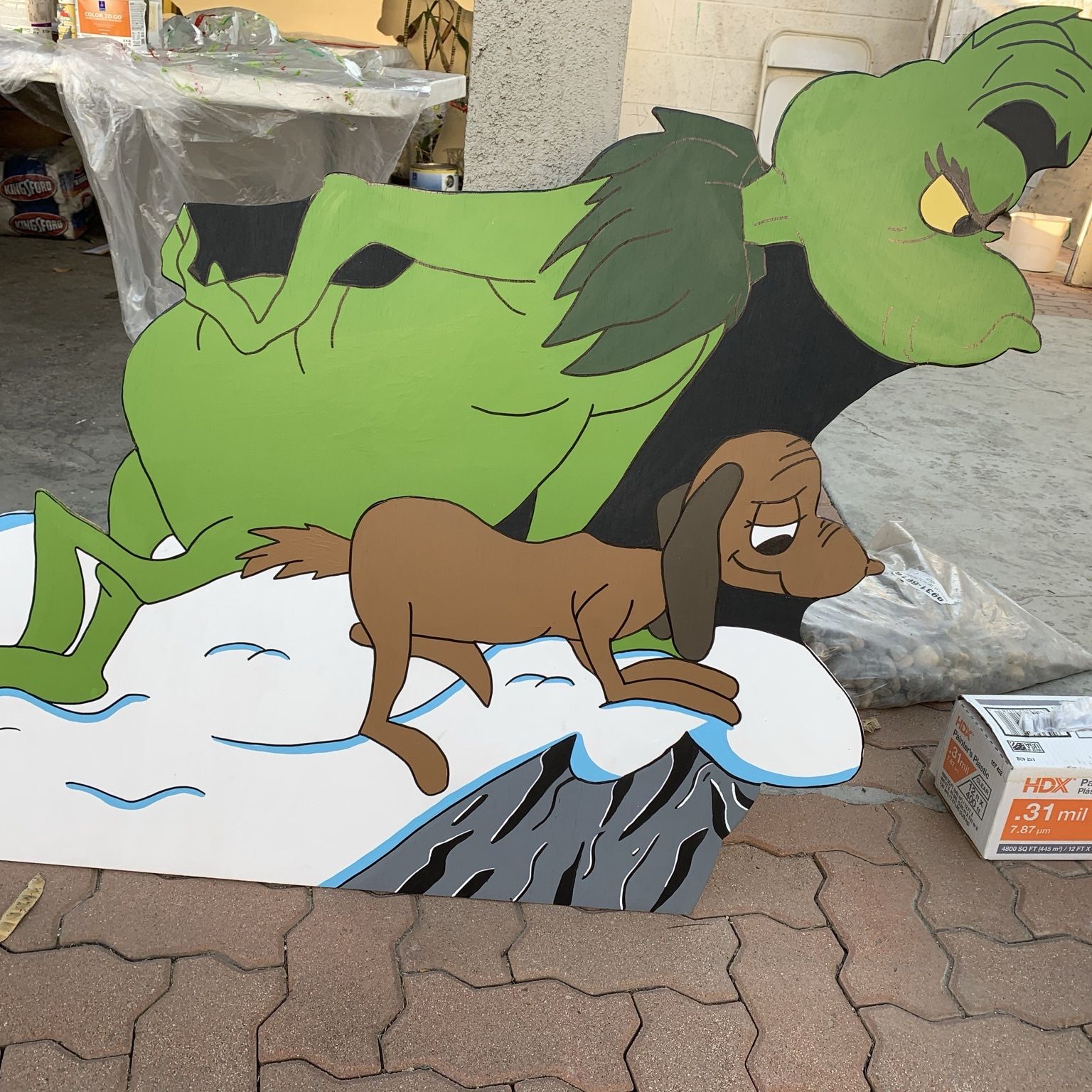 Grinch Painted Vans