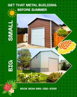 DO NOT MISS!!! OUR INSULATED METAL BUILDINGS AND BARNS ARE ON  SALE