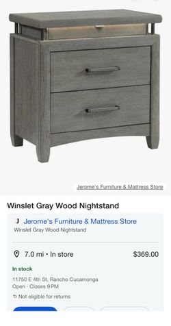 2-Drawer Wood Nightstand with Shelf