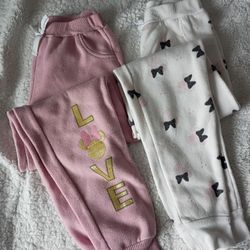 Girl's Minnie Mouse Sweatpants Set Of 2 Size 10