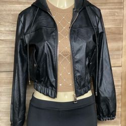 Faux Leather Warm Jacket