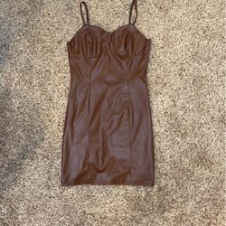 Brown Latex Dress