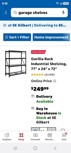 Metal shelving unit
