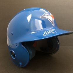 Vladimir Guerrero Jr Autographed Full-Size Batting Helmet With Hologram of Authenticity.