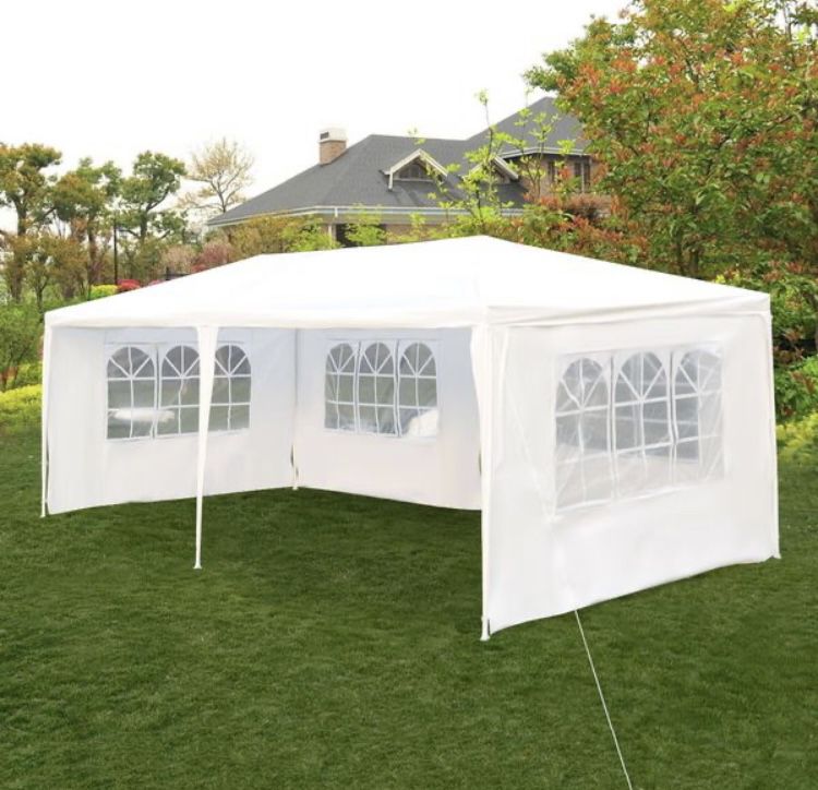 10'x 20' Canopy Outdoor Gazebo Party Tent w/ 4 Side Walls Wedding Canopy Cater Events