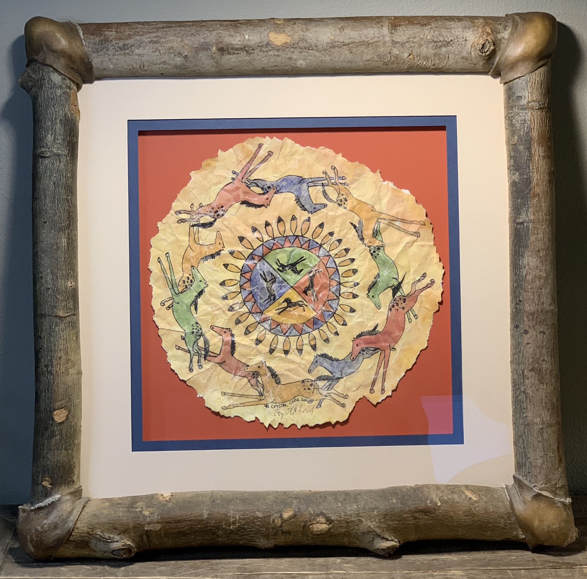 Crystal Carol Native American 19”x19”