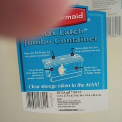105 Gal Clear Plastic Storage Containers 