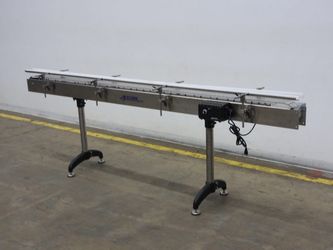 Accutek 10’ Stainless Steel Packaging Conveyor – 4.5” Delrin Belt – 110V