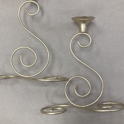 Two Gold candle holders 