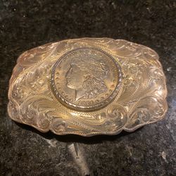 1921 Morgan Silver Dollar Belt Buckle New