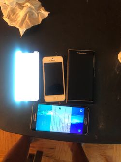 iPhone X,Iphone 5, blackberry ,Samsung s6+