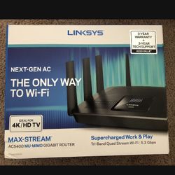 Linksys EA9500 Max-Stream™ AC5400 MU-MIMO Gigabit Wi-Fi Router
