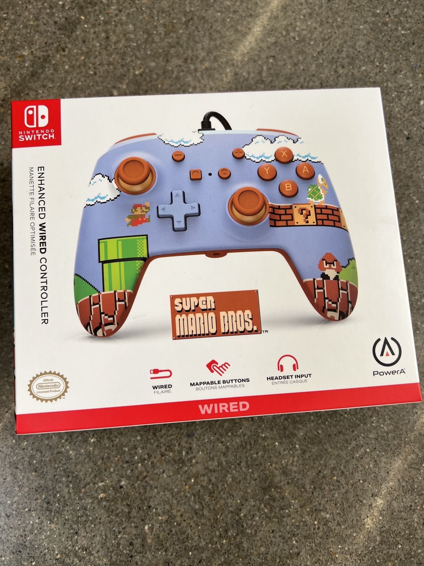 Super Mario Wired Controller For Nintendo Switch