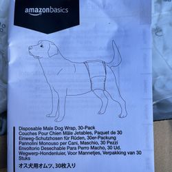 Disposable male dog wrap (diaper)