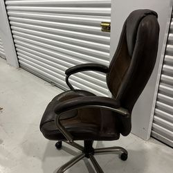 Tall Leather Desk Chair with Arms