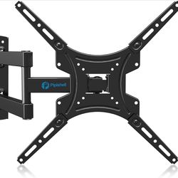 Full Motion TV Wall Mount Bracket Articulating Arms Swivels Tilts Extension For Most 24-55 Inch LED LCD Flat Curved Screen TVs, Max VESA 400x400mm Up 
