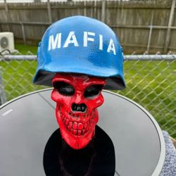 Bills Mafia Skull Statue