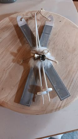 Winter Ski Decoration