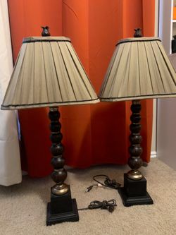 Antique Table Lamps Set Of 2 