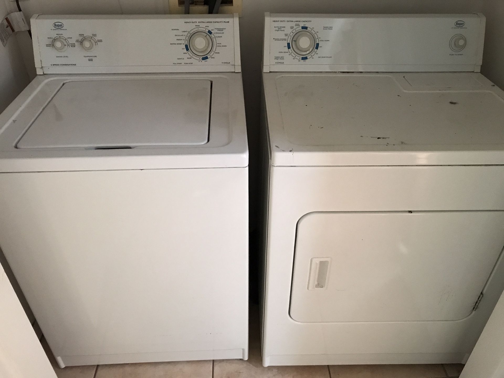 Roper Washer and Dryer