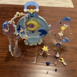 Vintage blue fairy moon doll set