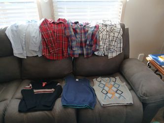 Size 6 Boys Long Sleeve Button Up Shirts, Sweater Vests, Sweater 