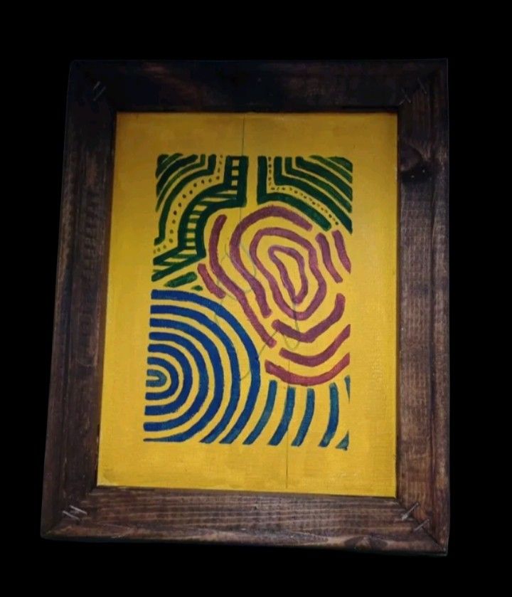 aboriginal art australia Original Wood Block Print