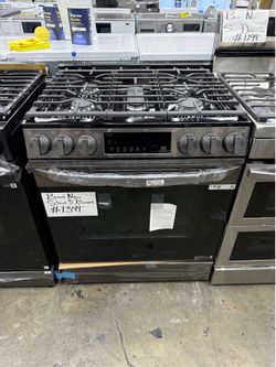 Brand new LG 30 in. 5.8 cu. ft. Slide-in Gas Range with 5 Elements in Black Stainless Steel
