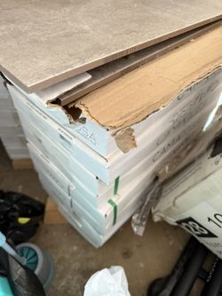 Box Of ceramic gray tile