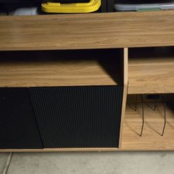 Entertainment Stand, Record Player Shelf, Records Rack