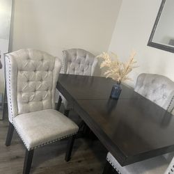 Dining Table With 4 Chairs, Very Nice for any area. $500.