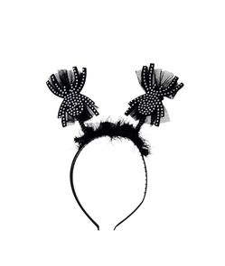 Halloween Spider Headband Black Sparkly 