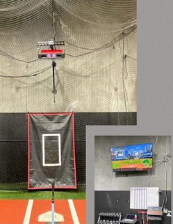 HitTrax Baseball Simulator System w/ Mount and Laptop, 75” TV & Mount