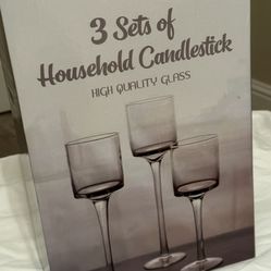 10 Votive Long Stem Candle Holder Sets