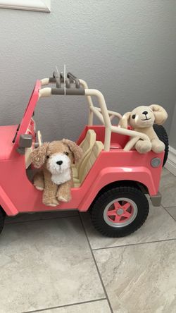 Our Generation Off-Roader Jeep with 2 Puppies
